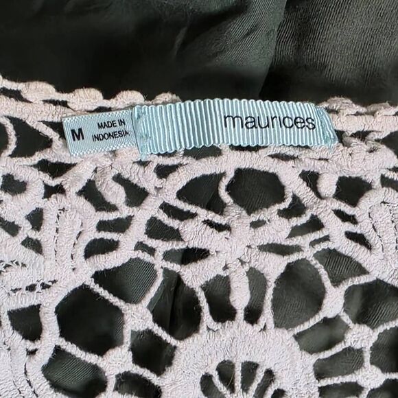 Maurices White Crochet Back Open Cardigan M - Picture 4 of 7